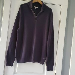 Navy blue half zip pullover sweater!